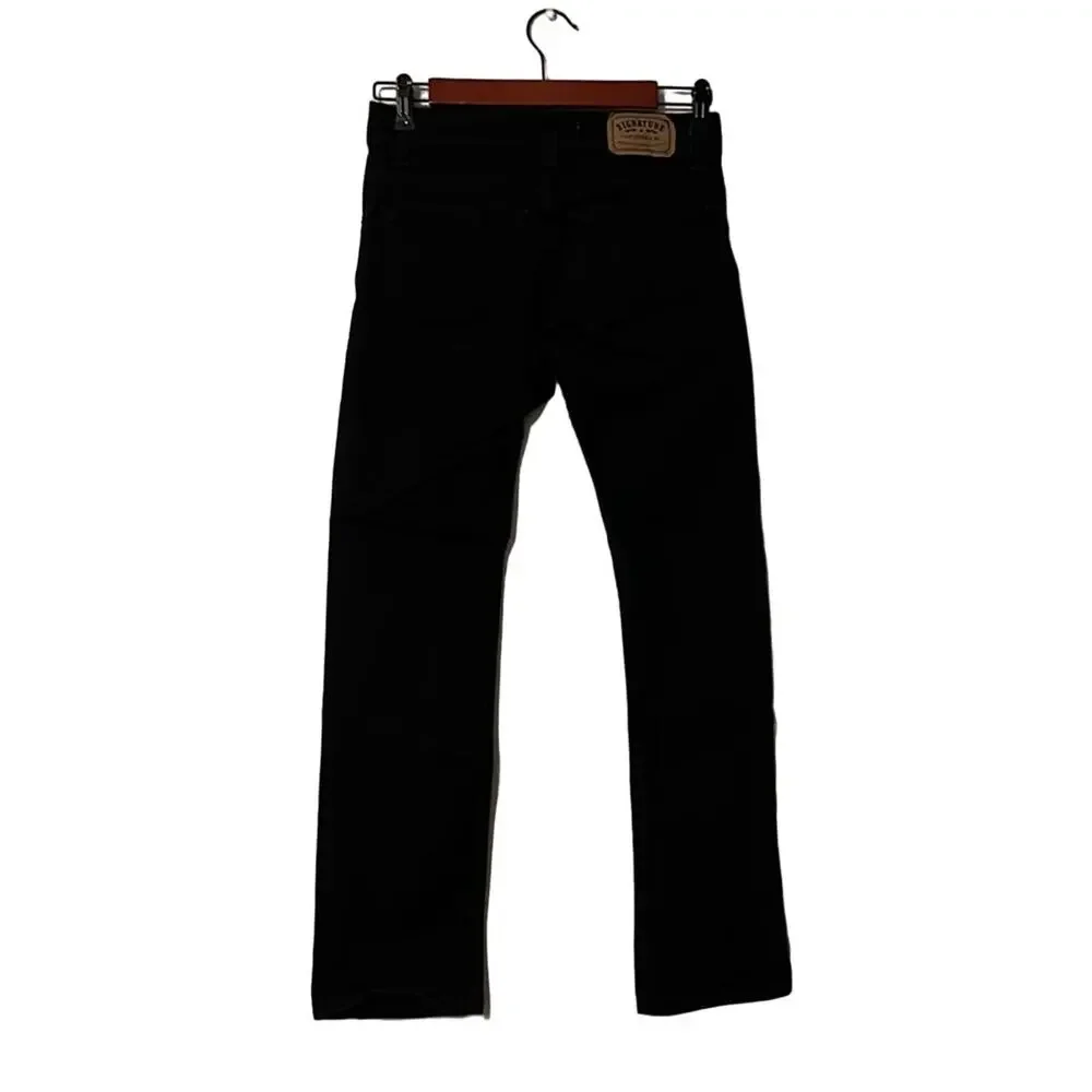 Levi's Signature Skinny Fit Black Denim Jeans Pants Size Youth 12